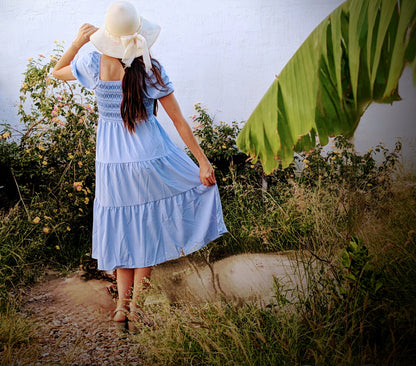 Light Blue Midi Dress