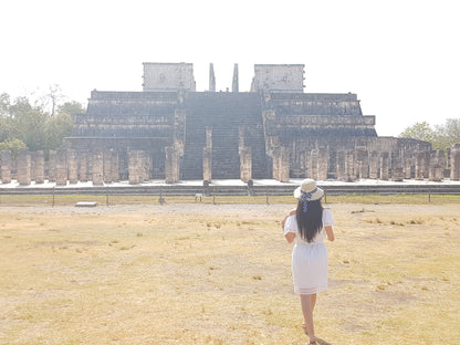 White Flower Mexican Dress