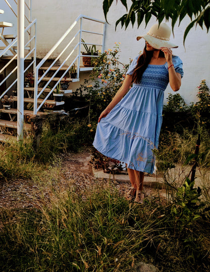 Light Blue Midi Dress