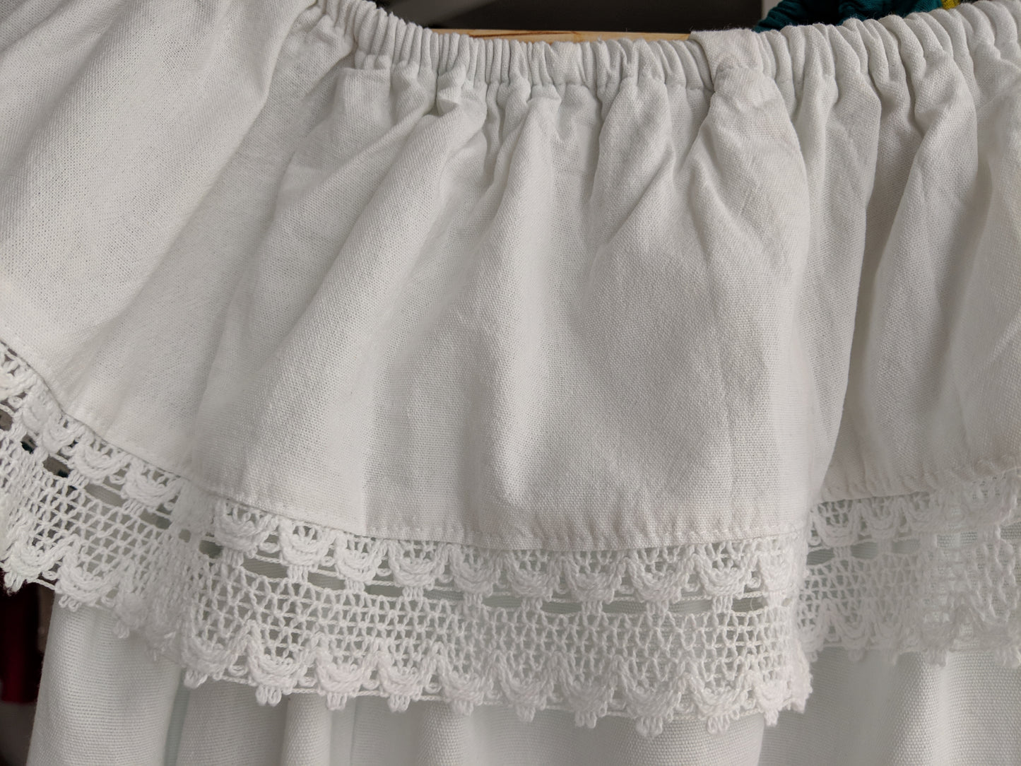 White Flower Mexican Dress