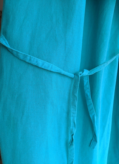 Aqua yellow and white flowers - Mexican Dress