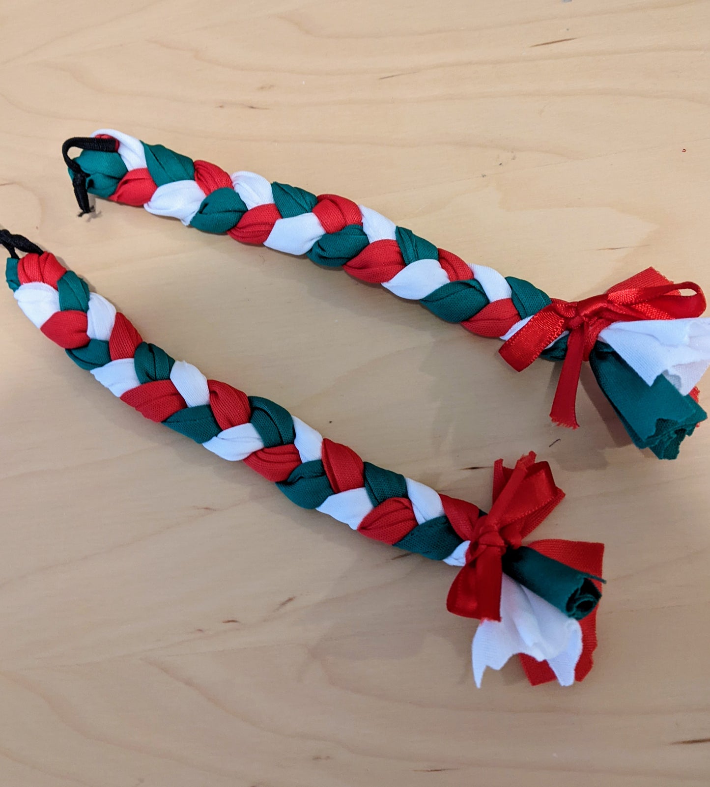 Fabric Braids extension/Trenzas cortas de tela