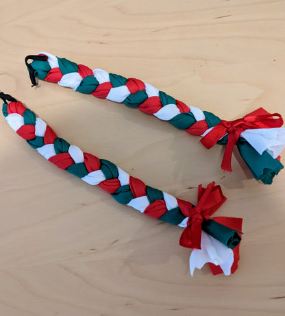 Fabric Braids extension/Trenzas cortas de tela