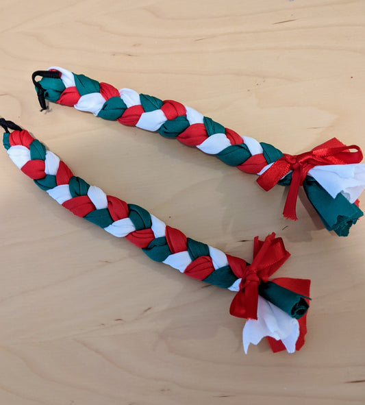 Fabric Braids extension/Trenzas cortas de tela