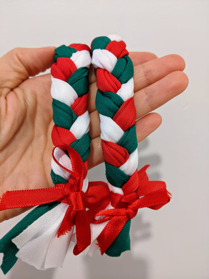 Fabric Braids extension/Trenzas cortas de tela