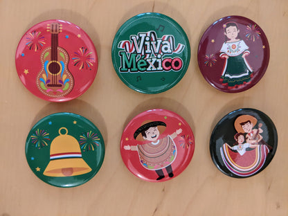 6 pins/prendedores decorativos