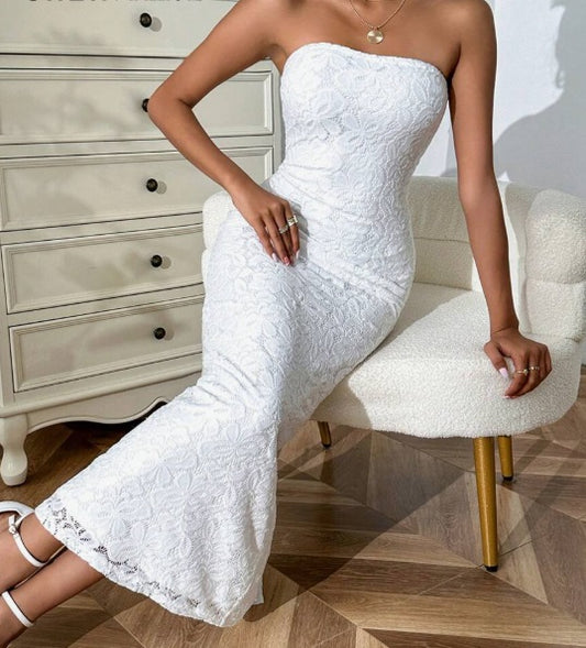 Soft flowers long dress